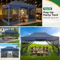 Outside Canapi COBIZI 10x15 Heavy Duty Pop-up Canopy with Mosquito Net, Instant ...