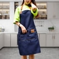 thumbnail image 5 of 1 Uds delantal cocina hogar impermeable antimanchas toallitas manos impermeables antimanchas algodón denim tamaño grande, 5 of 5