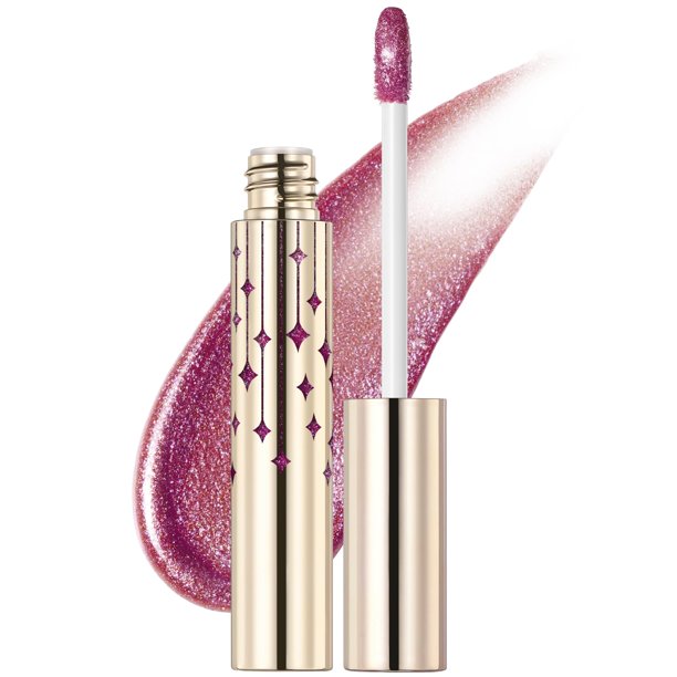 FOCALLURE Brillo de labios con purpurina de alto brillo Hidrata y suaviza los labios para lucirlos Proporciona un acabado brillante no pegajoso Brillo duradero y maquillaje de labios de apariencia más