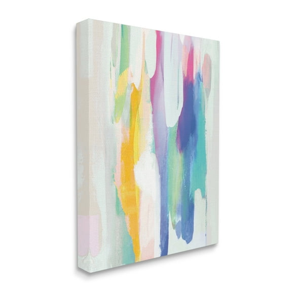 Stupell Industries Alluring Rainbow Tones Abstract Layered Shapes, 24 x 30, Designed by Jackie Hanson