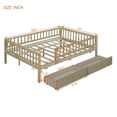 thumbnail image 3 of iRerts Full Size Daybed with Drawers, Wood Full Daybed Frame No Box Spring Needed, Day Bed Frame Full Size Sofa Bed for Bedroom, Living Room, Natural, 3 of 9