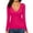 RD2, variant on Women's Wrap Ruched Deep V Neck Long Sleeve T-Shirt, Lined, Slim Fit, Sexy for Out, Party & Daily Wear