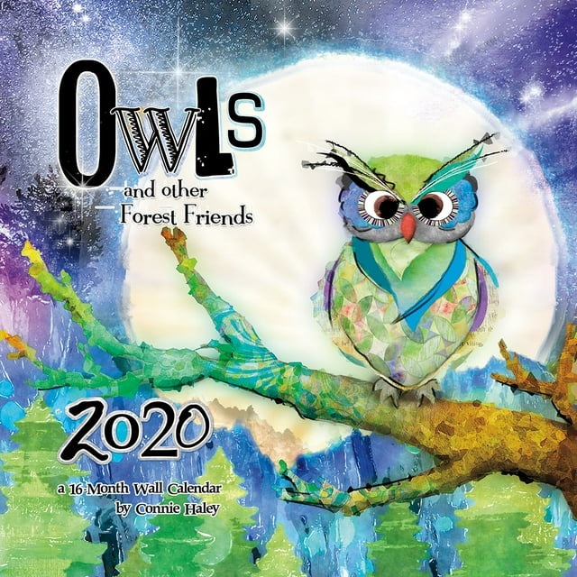 Trends International 2020 Owls Connie Haley Wall Wall Calendar