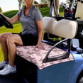 thumbnail image 3 of Xoenoiee Pink Floral Butterfly Pattern Golf Cart Seat Covers, Club Car Seat Covers for EZGO Yamaha, Golf Cart Seat Blanket Covers for 2 Person Seats, Summer Golf Cart Seat Towel, 3 of 5