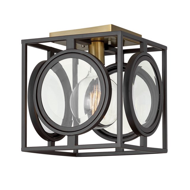 Hinkley 3921KZ Fulham 10" Small Flush Mount Ceiling Light, Bronze, 2-Light