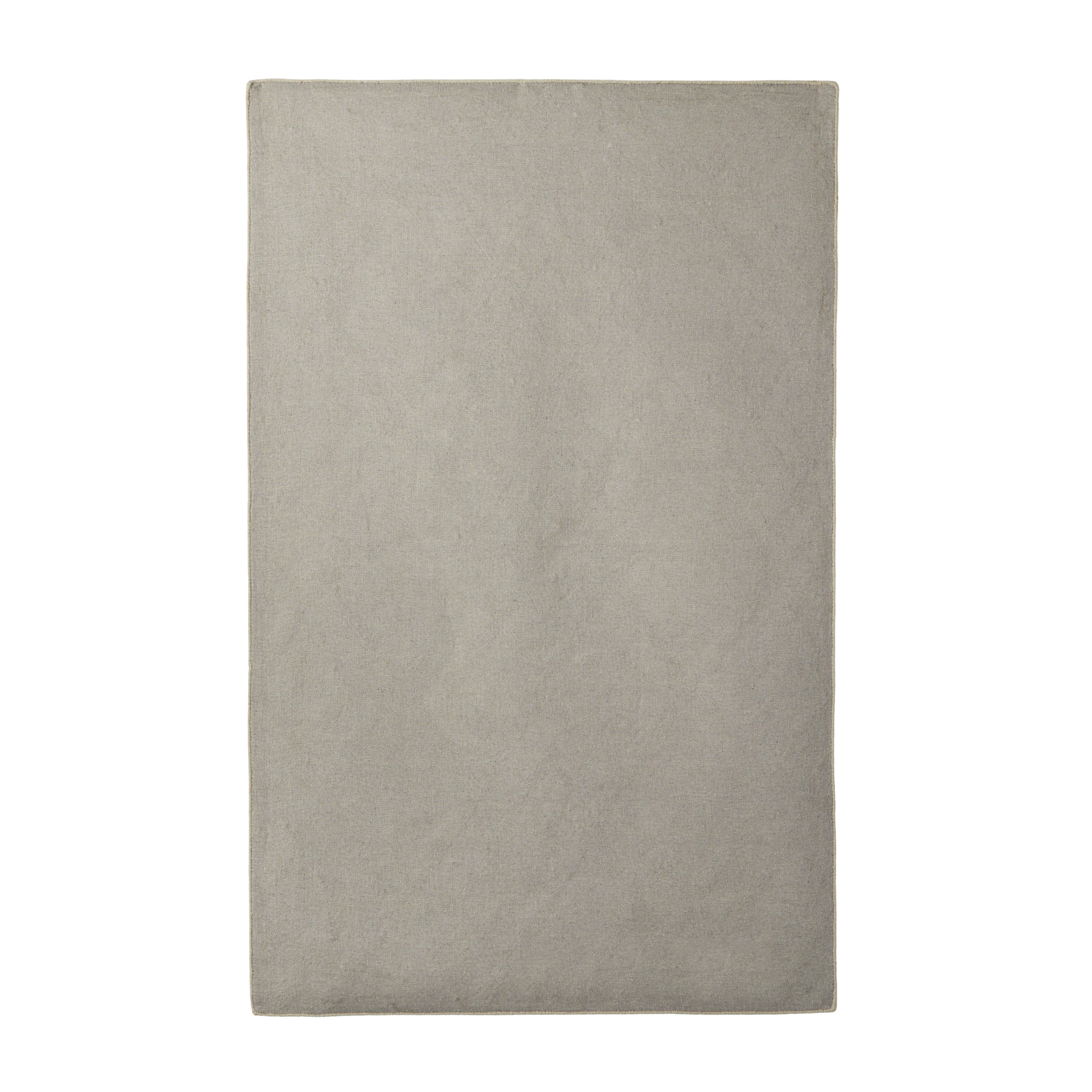 DecMode Beige and Brown Wool Hand Hooked Contemporary Decorative Area Rug 5'W x 8'L