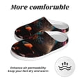 thumbnail image 6 of Fotbe Classic Floral Blue Skate Shoes Pattern Women's Fuzzy Curly Fur Memory Foam Loafer Slippers Indoor Outdoor Slippers Winter Home Shoes-44/45, 6 of 7