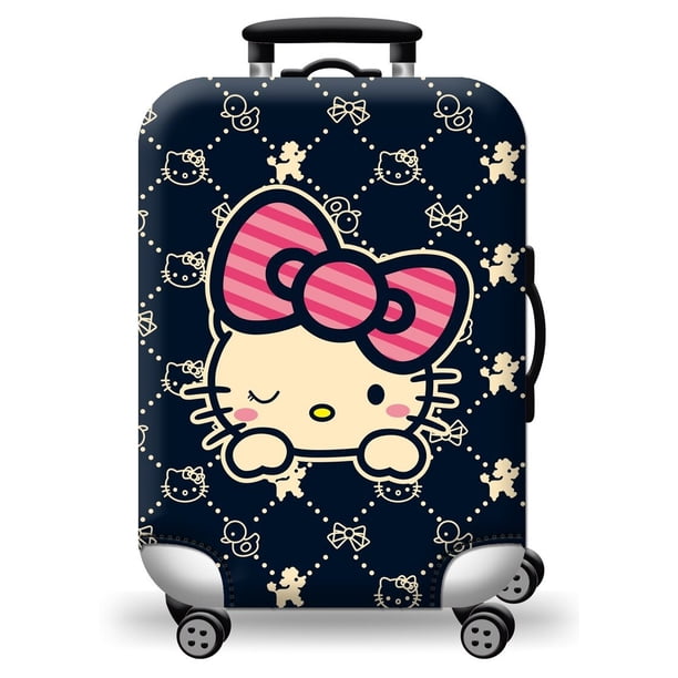 Funda de equipaje de Hello Kitty, Maleta de viaje gruesa y elástica, cubierta protectora contra el polvo de dibujos animados para equipaje de 18-28 pulgadas