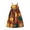Orange, variant on Girls African Print Boho Maxi Dress, Kids Sleeveless Spaghetti Strap Flowy Sundress, Bohemian Geometric Pattern Casual Dress for Summer Parties(Orange,4-5 Years)