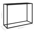 thumbnail image 4 of vidaXL Console Table Black 100x35x75 cm Tempered Glass, 4 of 4