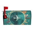 thumbnail image 2 of Daiia Around The Planet Mailbox Cover , Magnetic Welcome Mailbox Wraps Post Letter Box Cover for Garden Yard Home Decor-25.5x21 in, 2 of 9