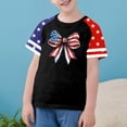 thumbnail image 2 of GERsome Toddler Girls Boys American Flag T-Shirts 4th of July Patriotic Tops Unisex Kids Crewneck Short Sleeves Graphic Tee, 5-6 Years, 2 of 4