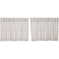 thumbnail image 6 of VHC Brands Farmhouse Kitchen Window Curtains-Annie Buffalo Check White Lined Tier Pair, Set 24x36, Grey, 6 of 8