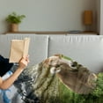 thumbnail image 3 of Cattle Soft Flannel Fleece Blanket, Milk Cows Laying and Relaxing on Green Meadows of Snowy Alpine Mountains Landscape, Cozy Plush for Indoor and Outdoor Use, 60" x 80", Multicolor, by Ambesonne, 3 of 5