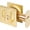 Satin Brass, variant on Stone Harbor Hardware Contemporary Square Pocket Door Lock, Entry Function, 2-3/8" Backset, Matte Black