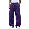 thumbnail image 4 of Gizkkal Baggy Sweatpants for Men Drawstring Elastic Waist Trousers Casual Loose Workout Wide Leg Pants with Pockets, 4 of 5