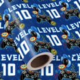 thumbnail image 2 of Gaming 10th Birthday Wrapping Paper Roll - Mini Roll - 17 Inch x 16.5 Feet - Gamer Controller Level 10 Video Game Wrapping Paper for Boys Birthday, Game Lover, Baby Shower, 2 of 4