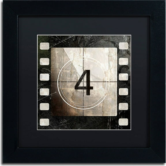 Trademark Fine Art "Vintage Countdown IV" Canvas Art by Color Bakery, Black Matte, Black Frame