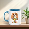 thumbnail image 4 of Autism Awareness Cavalier King Charles Spaniel Accept Understand Love 11oz Accent Two-tone Mug Dog Lover Gifts Coffee Tea Cup - 12003, 4 of 5