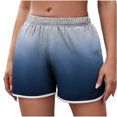 thumbnail image 2 of Shorts for Women Aoujea Plus Size for Women's Lightweight Shorts Casual Print Shorts Pants Elastic Waist Drawstring Comfy Shorts Blue on Clearance, 2 of 6