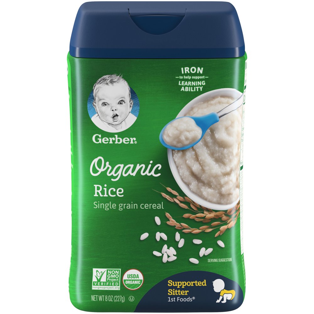 Gerber Organic Rice Baby Cereal 8 oz.