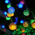 thumbnail image 6 of West Ivory 20 LED 2" Disco Balls String Lights 10.5ft, Battery Operated Portable Decorative Novelty Christmas Holiday Hanging Fairy Light Garland for Indoor/Outdoor, Silver Mirror/Colorful, 6 of 10