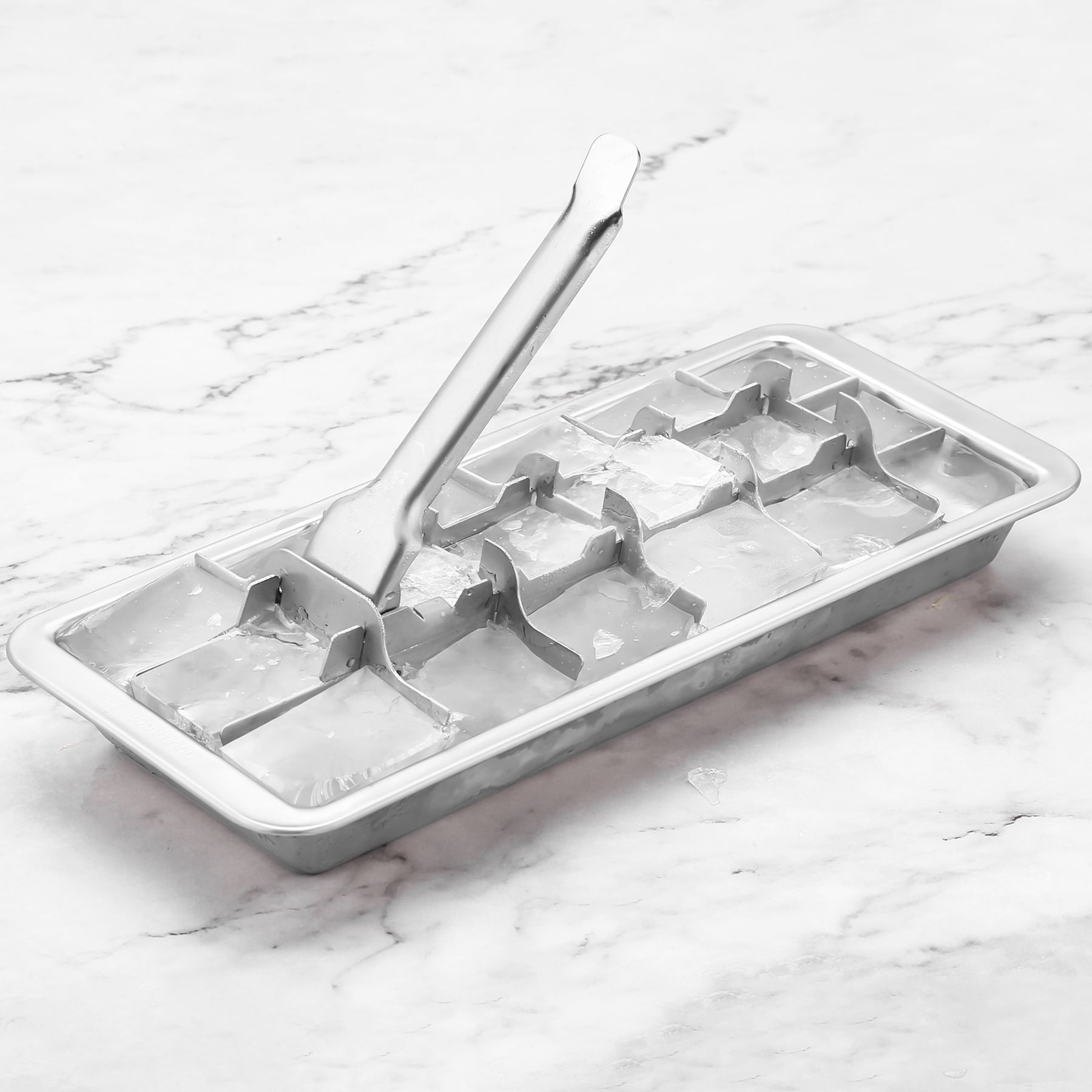 Stainless Steel Ice Cube Trays for Freezer - 18-Slot Ice Trays with Easy Release Handle, Detachable & Dishwasher Safe - Perfect for Home Bars & Kitchens