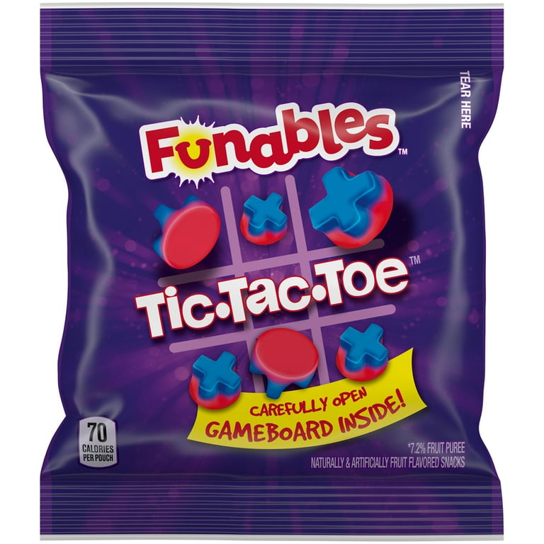 Funables Tic Tac Toe Fruit Flavored Snacks, 14.4 oz, 18 Count 