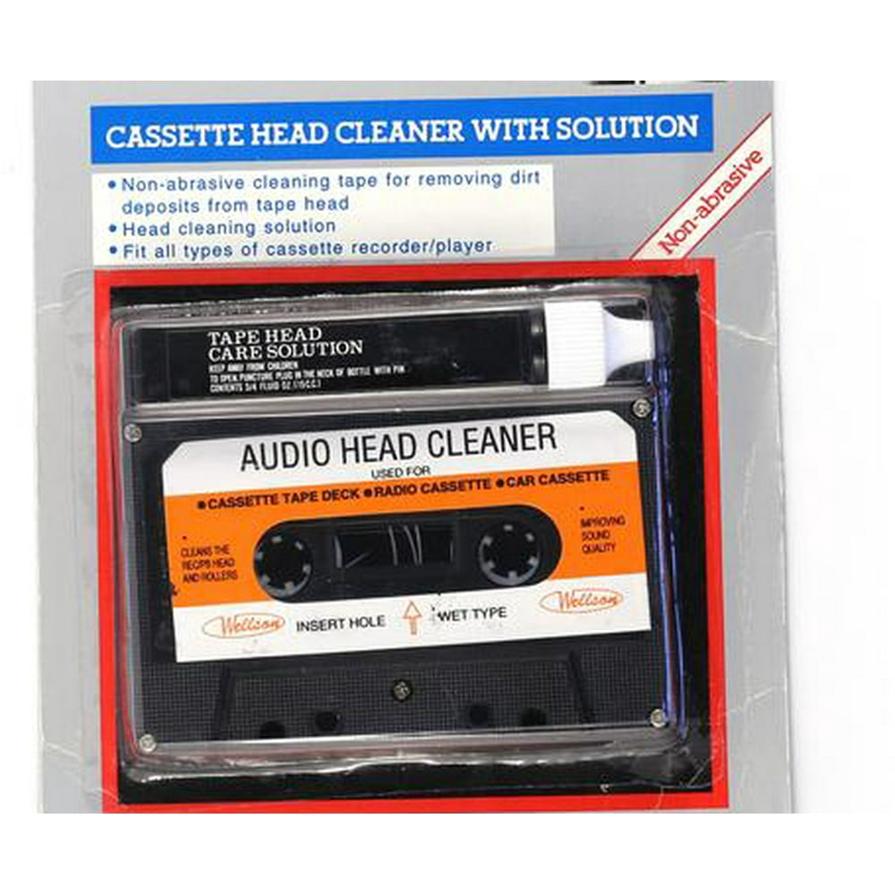 Cassette Tape Player Head Cleaner With Wet Solution Non Abrasive