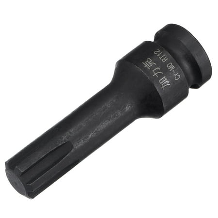 

Uxcell 0.47 Impact Ribe Bit Socket 3/8 Square Drive 60mm Length Metric Sizes