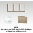 thumbnail image 6 of 3 picture frames 4x6 three in one hinge MDF wood grain, with three glass front opening picture frames attached, perpendicular to the desktop, 6 of 7