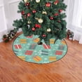 thumbnail image 2 of FMSHPON Colored Snowflake Xmas Christmas Tree Skirt Stand Mat for Holiday Party Decoration Indoor Outdoor 48 inches, 2 of 3