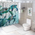 thumbnail image 7 of Orinice Sea Turtle Shower Curtain for Bathroom, Ocean Sea Green Teal Turtle Fabric Shower Curtains Set, Coastal Beach Nautical Kids Restroom Decor Accessories with Hooks  36x72, 7 of 7