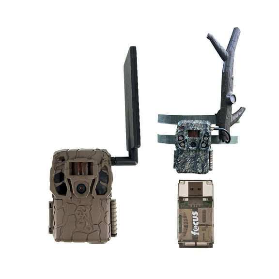 Browning Trail Camera Defender Wireless Vision Pro HD Livestream Bundle with Cellular Antenna and Card Reader (3 Items)