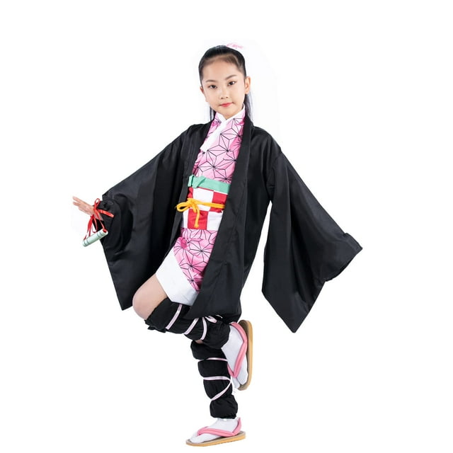 Disfraz de cosplay FENGLONG-YB Kimono Anime para niños Nezuko