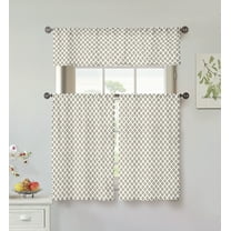 Tobia Geometric Cotton Kitchen Curtain & Tier Set