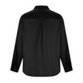 thumbnail image 4 of Pntutb Clearance Womens Tops Single Breasted Long Sleeve Shirt Tops Loose Lapel Shirt Blouse Black XL, 4 of 6
