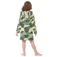 thumbnail image 7 of FORMRS Kids Bathrobe Unisex Hooded Robe Toddler Pajamas Sleepwear, Size 7-9T, Green Abstract Shapes, 7 of 7