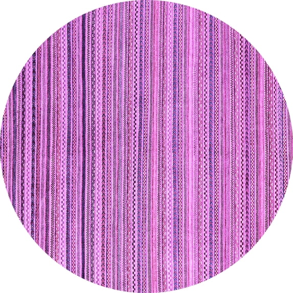 Ahgly Company Indoor Round Oriental Purple Modern Area Rugs, 4' Round