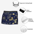 thumbnail image 6 of Bingfone Vintage Golden Butterfly Men's Underwear - Casual Stretch Boxer Briefs-Small, 6 of 7