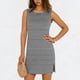 thumbnail image 1 of TaTaai Sleeveless Side Slit Dress Women's Solid Color Round Neck Slip Dress Casual Pullover Lightweight Stretchy Polyester Blend Gift, 1 of 6