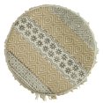 thumbnail image 2 of Pouf Pouf Colonne à Prix Réduit en Tissu Geo Pattern Beige Gris, 2 of 4