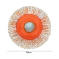 thumbnail image 2 of Fregona de limpieza de paredes de polvo de piso redondo herramienta multifuncional para el hogar (cabeza de tela naranja), 2 of 3