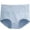 Blue, variant on Women Seamless Hipster Underwear Women's Solid Color High Waist Belly Embossed Pattern Plus Size Loose Comfortable Fit Cotton Material Casual Style Underwear Stretch Cool Underwear for Women