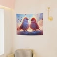 thumbnail image 3 of Kdxio Heart Sky Bird Couple Wall Hanging Tapestries Banner For Bedroom College Dorm Home Living Room Party Decor 29X37 In, 3 of 8