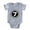 Heather Gray, variant on - Monogram Medallion 7 - Cute Infant Baby Football Bodysuit