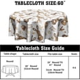 thumbnail image 4 of Happy Easter Gray and White Round Tablecloth Spring Bunny Table Cloth 60 Inch Grey Egg and Rabbit Table Cover Easter Holiday Tablecover Reusable Polyester for Kitchen Dining Home Outdoor Decoration, 4 of 6