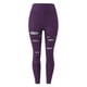 thumbnail image 2 of Gibobby Mujeres Pantalones Térmicos Leggings Leggings de cintura alta con de cadera de color sólido para mujer, pantalones cortos grandes(Morado,XG), 2 of 4