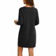 thumbnail image 5 of TaTaai Versatile Long Sleeve Fold Hem Dress, Women's Soft Fabric Casual Wear, Trendy Solid Color Top for Spring Summer Season, Perfect for Daily Use, Dating, Dance, and Holidays Gift, 5 of 7
