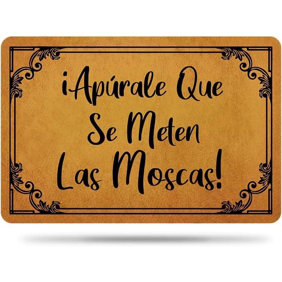 I Apúrale Que Se Meten Las Moscas Mats for Front Door Entry Front Porch Doormat Non-Slip Carpet Rugs Floor Mat Decorative for Home Bathroom Kitchen Indoor 18x30 Inch
